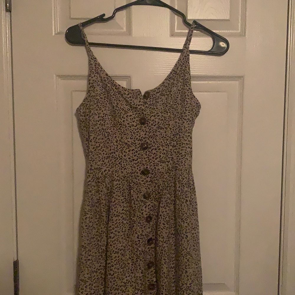 Knee length leopard print dress